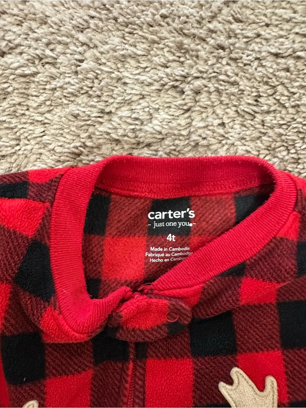Boys Carters Fleece Footie Pajama Bundle Size 4T